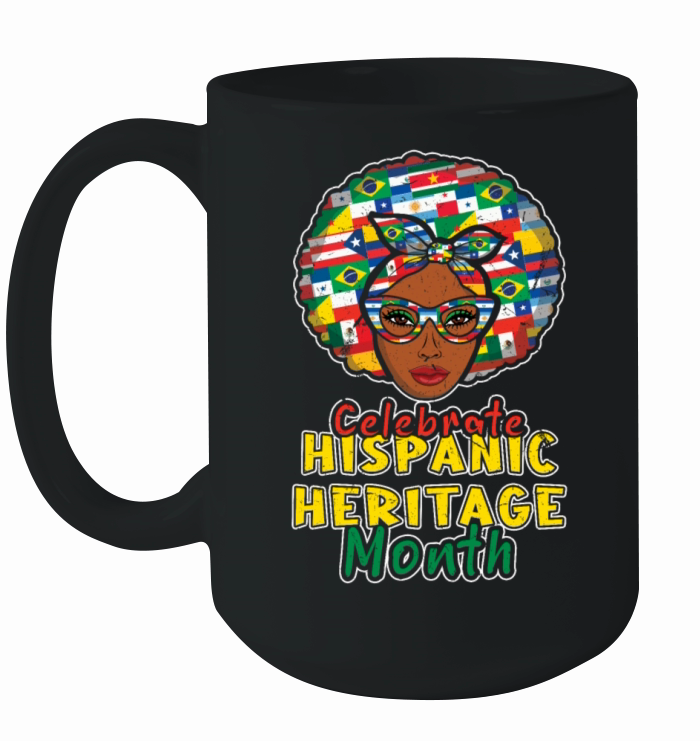 Afro Celebrate Hispanic National Hispanic Heritage Ceramic Mug