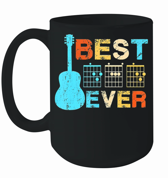 Best Dad Ever Guitar Chords Vintage Ceramic Mug