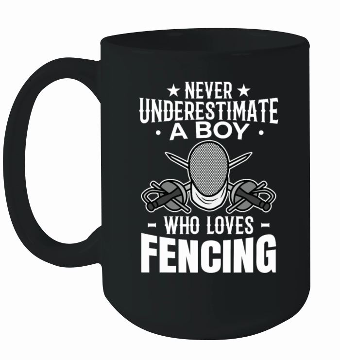 Fencing Boy Ceramic Mug