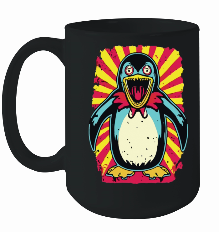 Horror Scary Zombie penguin Ceramic Mug