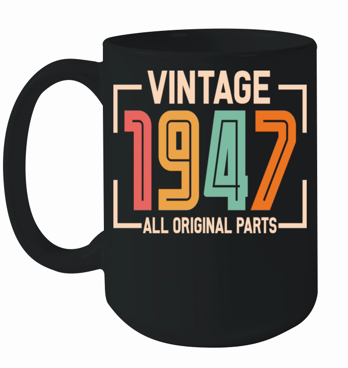 Vintage 1947 All Original Parts Ceramic Mug