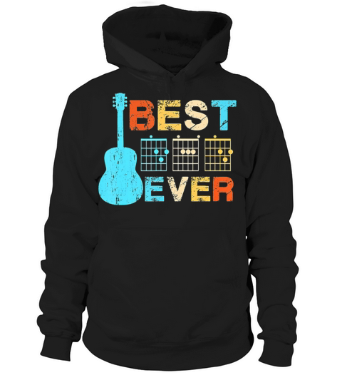 Best Dad Ever Guitar Chords Vintage Hoodie Unisex