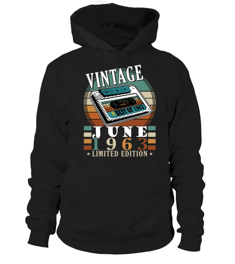 June 1963 vintage birthday gift 60 years Hoodie Unisex