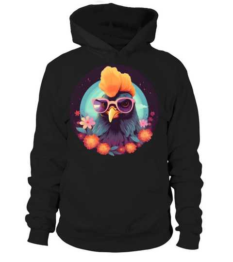 Retro Chicken Lovers Vintage Hoodie Unisex