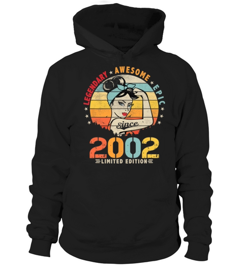 Vintage 2002 21st Birthday Legendary Awesome Epic Hoodie Unisex