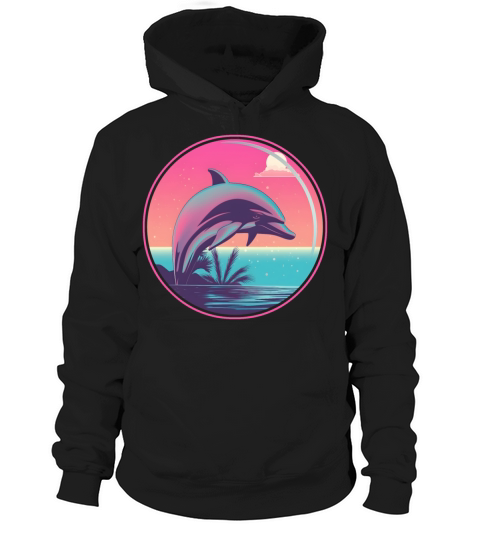 Vintage Dolphin Lovers Hoodie Unisex