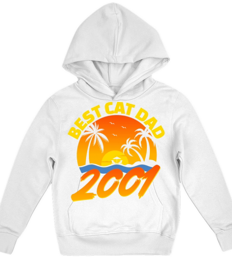 Best Cat Dad 2001 Fathers Day Gifts Kids Hoodie