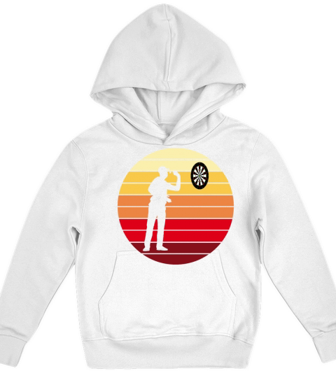 Darts Dart Player Dart-Throwing Retro Vintage Gift Kids Hoodie