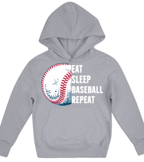 Eat Sleep Baseball Repeat Funny Vintage Kids Hoodie