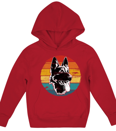 German Shepherd Lovers Vintage Mom Dad Dog Pet Kids Hoodie
