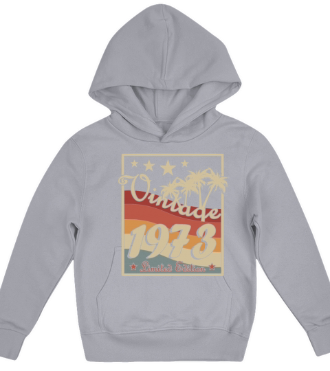 Original 1973 vintage birthday retro Kids Hoodie