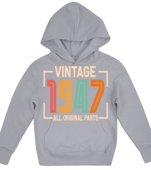 Vintage 1947 All Original Parts Kids Hoodie