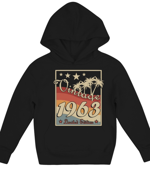 Vintage 1963 retro style Kids Hoodie