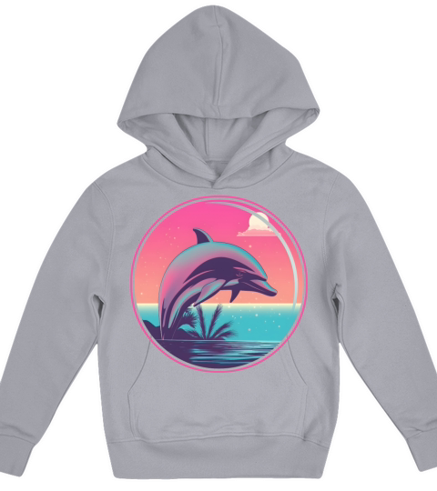 Vintage Dolphin Lovers Kids Hoodie
