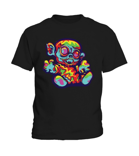 Horror Scary Bear Halloween Vampy Bear Kids T-Shirt