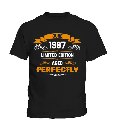June 1987 Vintage Birthday Present Kids T-Shirt