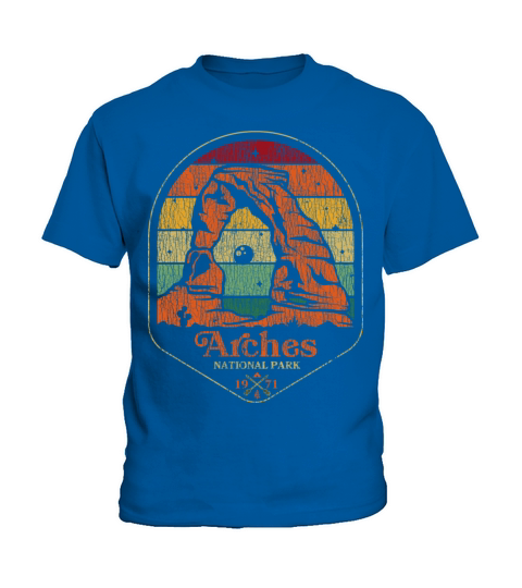 Retro Vintage Arches National Park Utah Kids T-Shirt