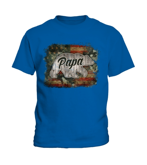 Vintage Papa Bear Fathers Day Kids T-Shirt
