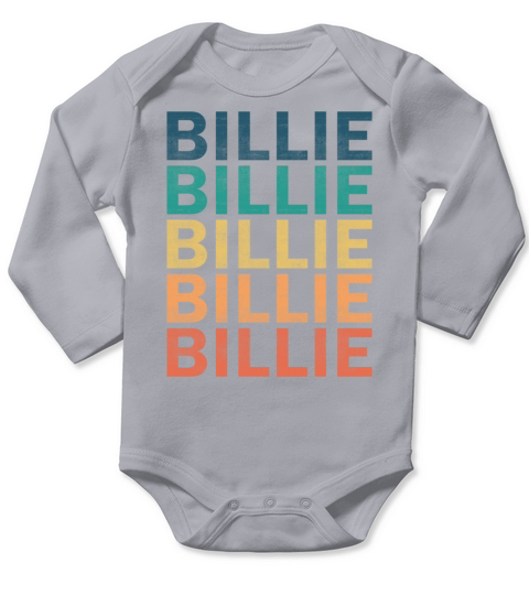 Billie Name T Shirt - Billie Vintage Retro Name Gi Long Sleeve Baby One-Piece