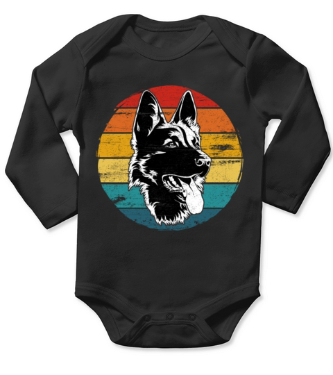 German Shepherd Lovers Vintage Mom Dad Dog Pet Long Sleeve Baby One-Piece