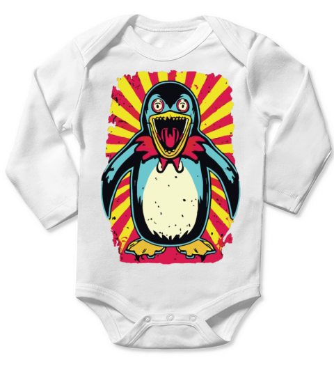 Horror Scary Zombie penguin Long Sleeve Baby One-Piece