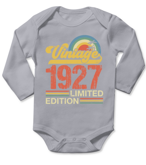 Retro Vintage 1927 Limited Edition Long Sleeve Baby One-Piece