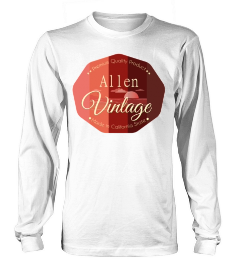 Allen First Name Vintage Design Long sleeved Unisex