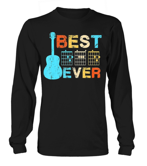 Best Dad Ever Guitar Chords Vintage Long sleeved Unisex