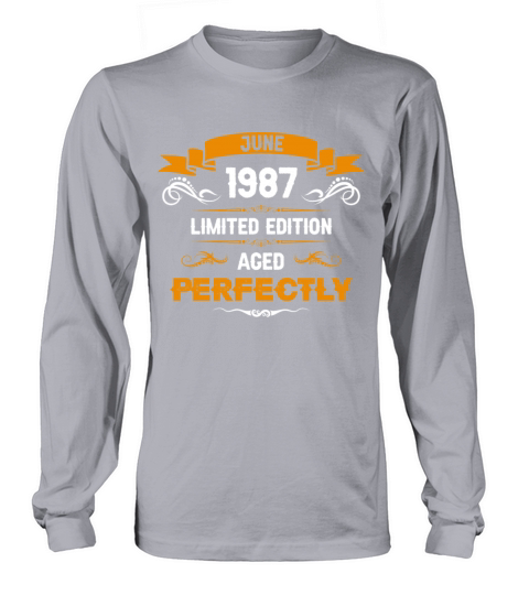 June 1987 Vintage Birthday Present Long sleeved Unisex