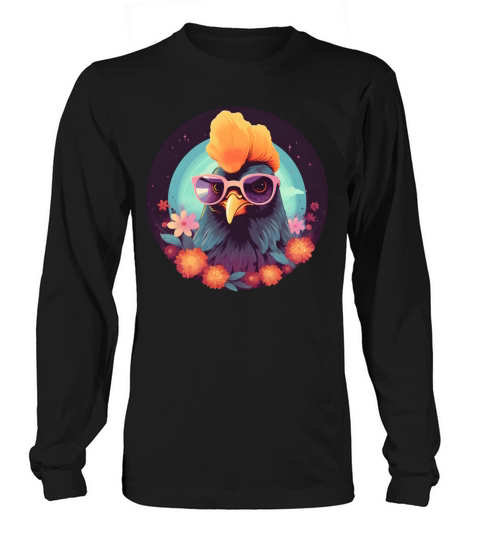 Retro Chicken Lovers Vintage Long sleeved Unisex