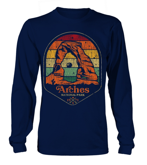 Retro Vintage Arches National Park Utah Long sleeved Unisex