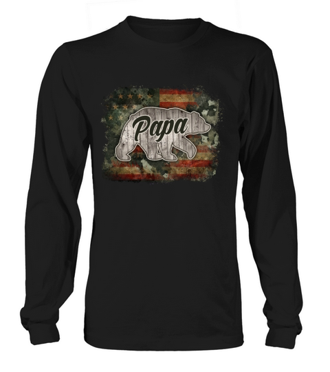 Vintage Papa Bear Fathers Day Long sleeved Unisex
