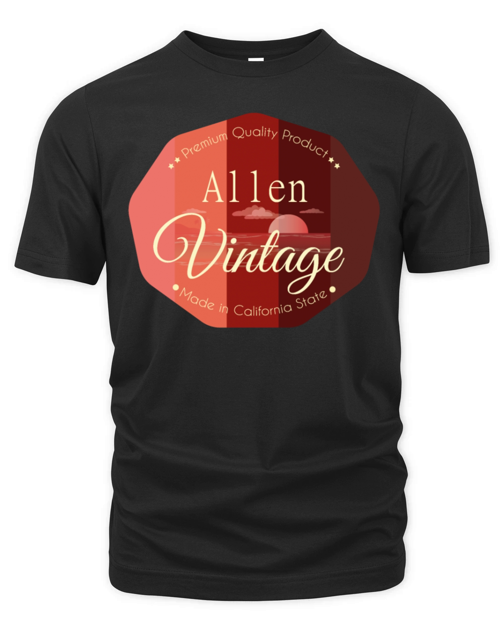 Allen First Name Vintage Design Organic Unisex T-shirt