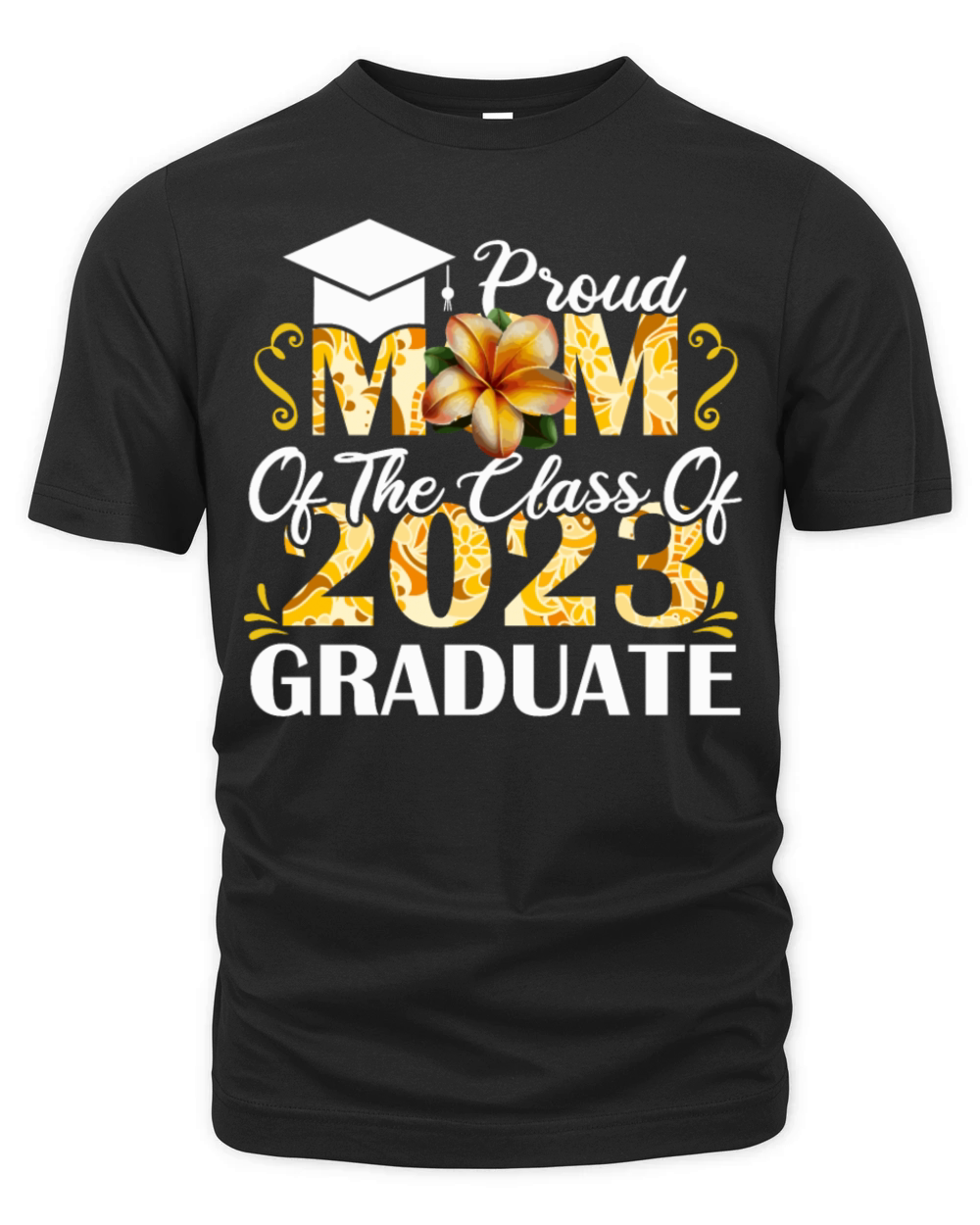 Floral Proud Mom 2023 Class Graduation Senior Grad Organic Unisex T-shirt