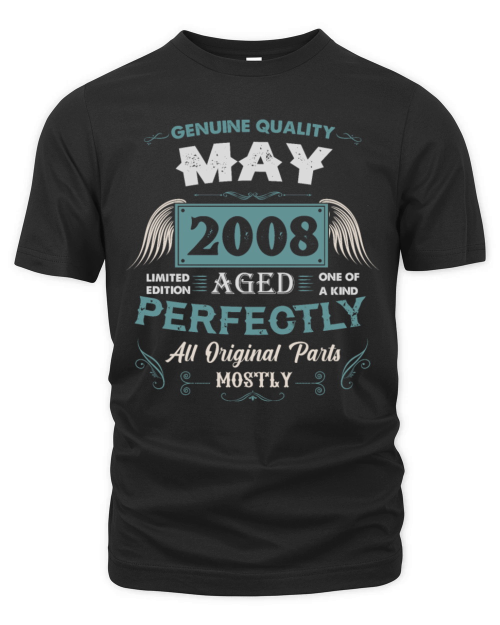 May 2008 Vintage Birthday Present Organic Unisex T-shirt
