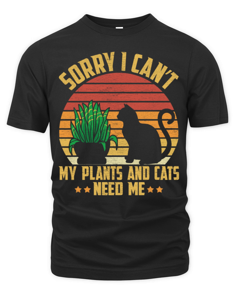 Plant and Cat Lover Gardening Gardener Organic Unisex T-shirt