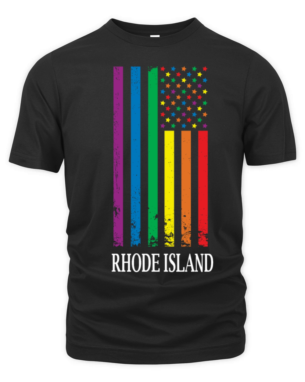 Rhode Island Pride Month Pride Flag LGBT Community Organic Unisex T-shirt