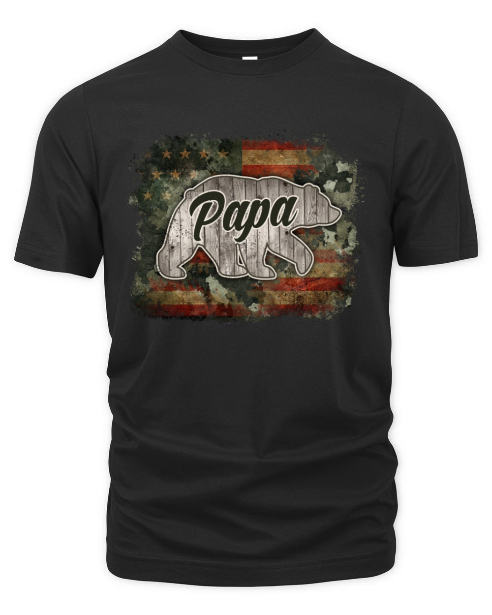 Vintage Papa Bear Fathers Day Organic Unisex T-shirt