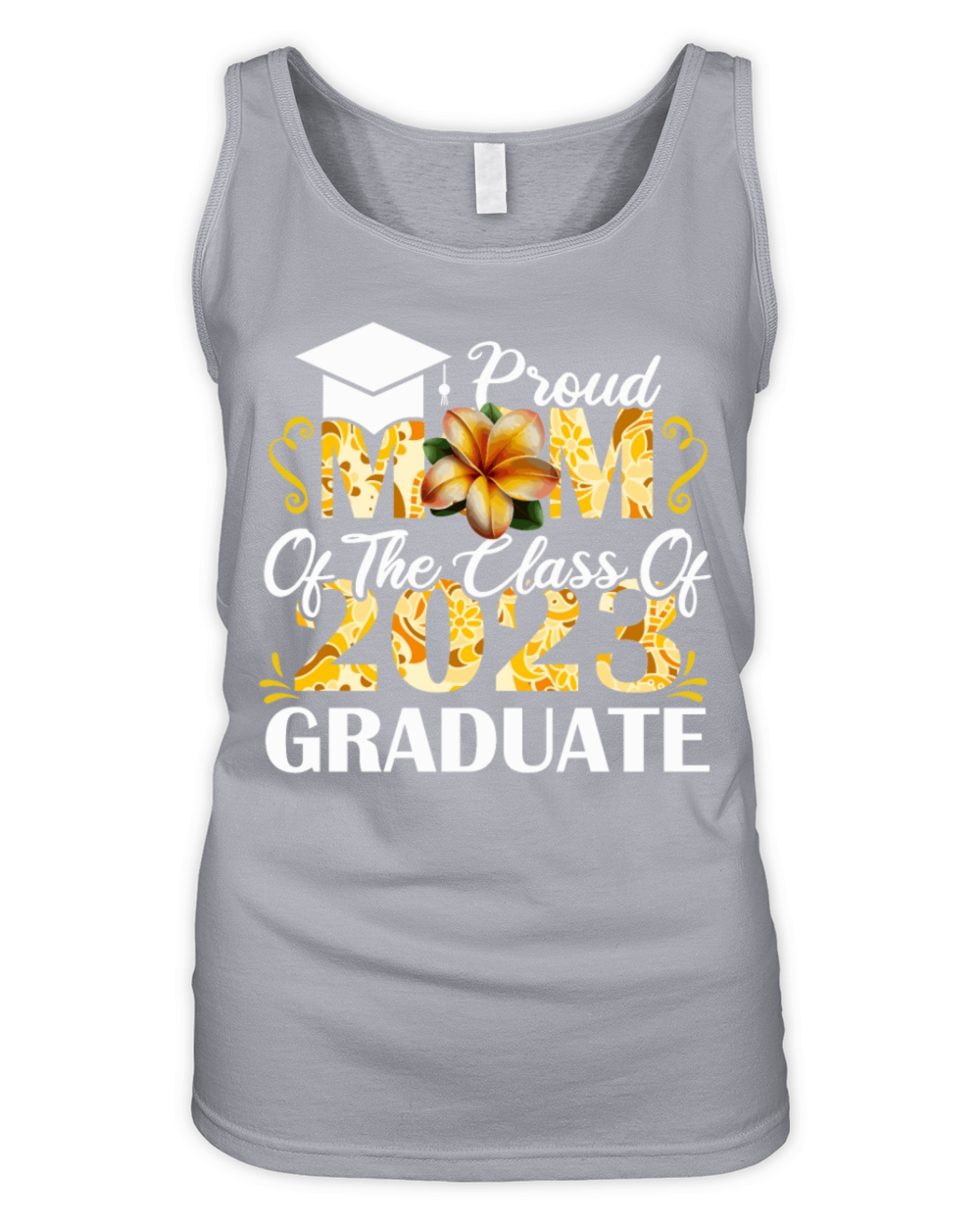 Floral Proud Mom 2023 Class Graduation Senior Grad Organic Women's Tank Top