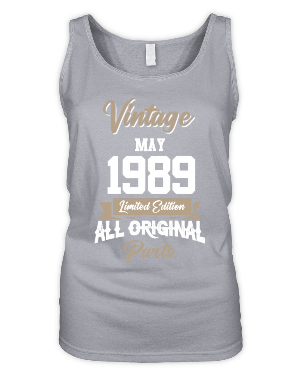 May 1989 Vintage Birthday Present Organic Women's Tank Top