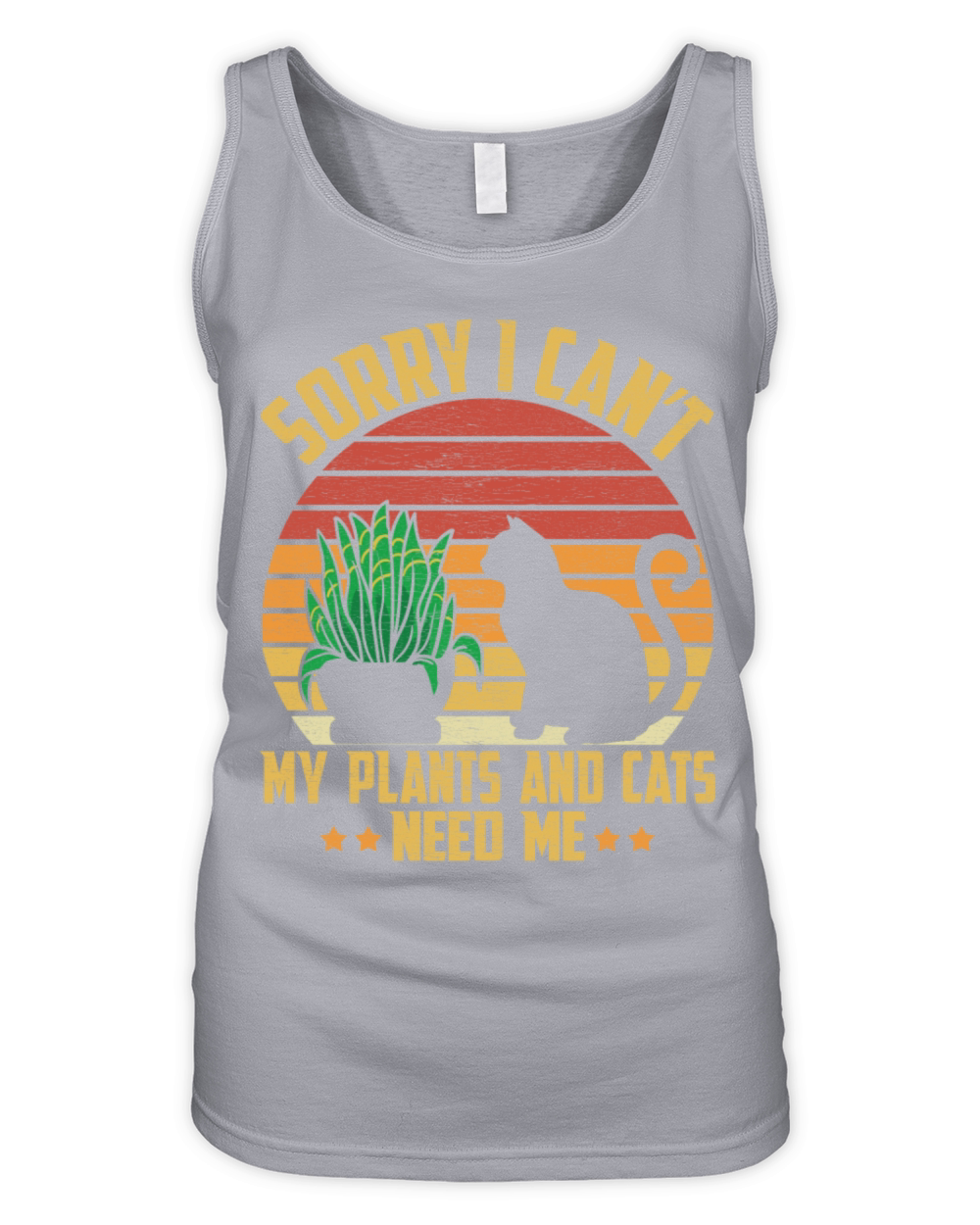 Plant and Cat Lover Gardening Gardener Organic Women's Tank Top