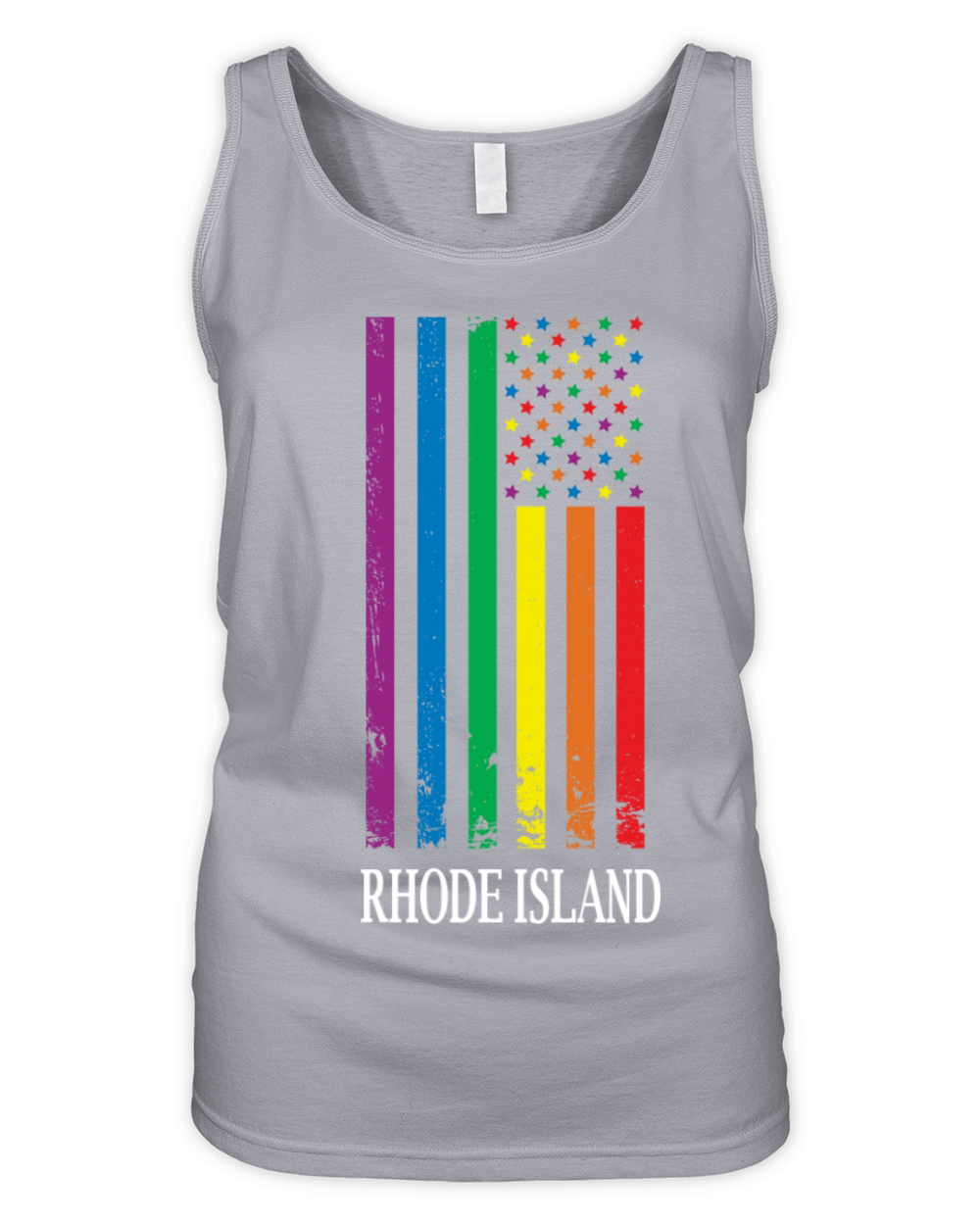 Rhode Island Pride Month Pride Flag LGBT Community Organic Women's Tank Top