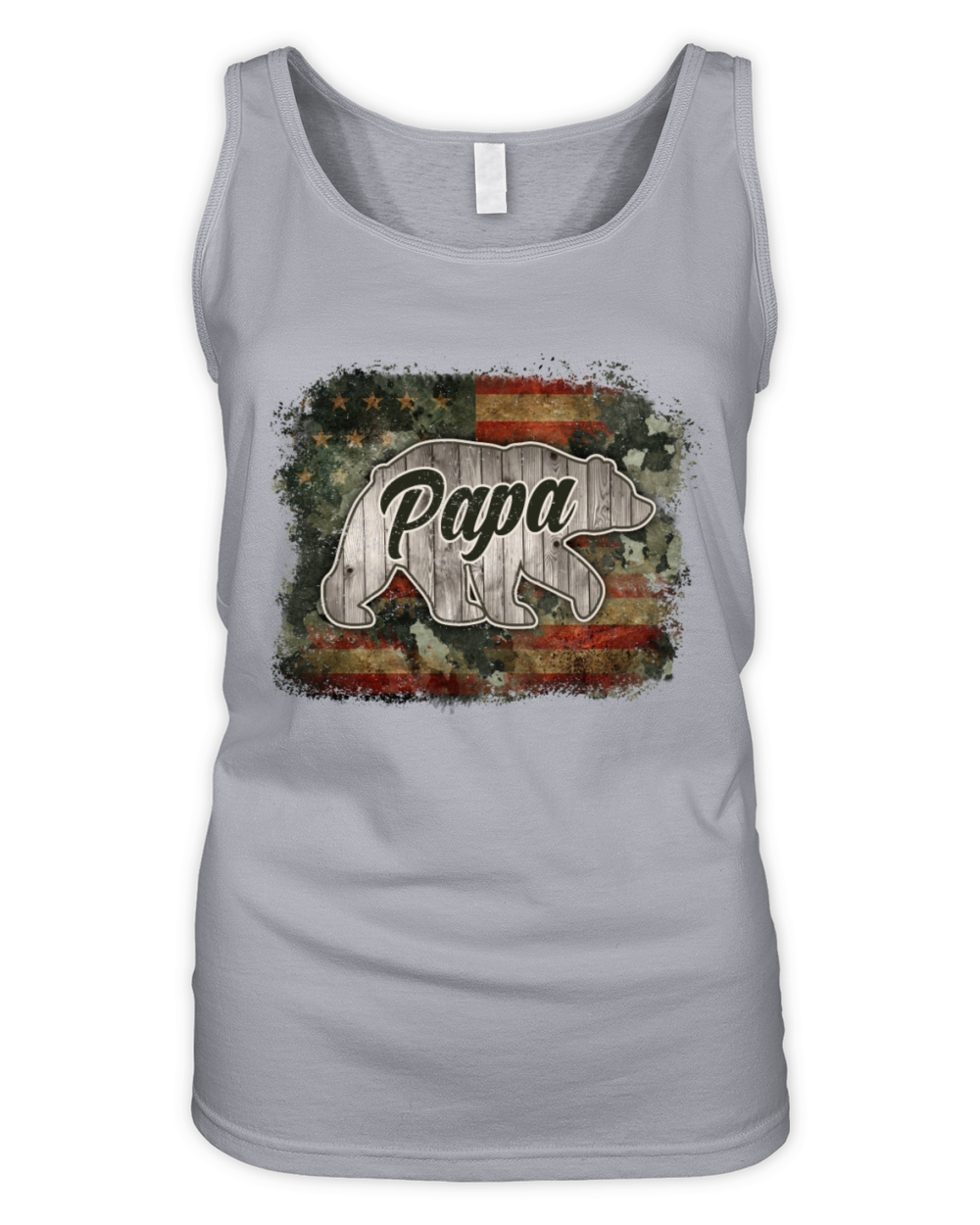Vintage Papa Bear Fathers Day Organic Women's Tank Top