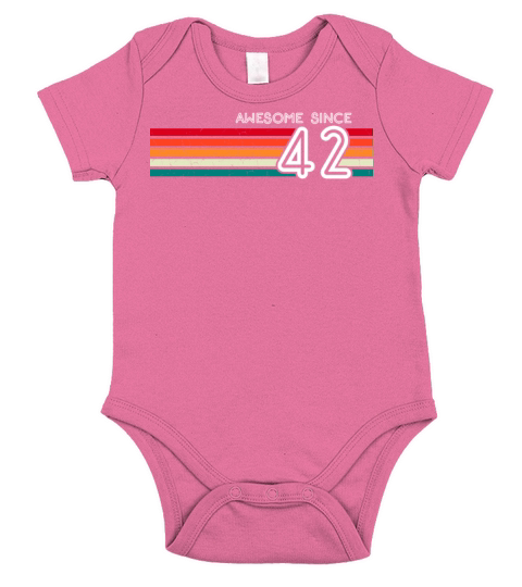Awesome Since 1942 81st Birthday Gifts 81 Years Short Sleeve Baby One-Piece