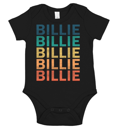 Billie Name T Shirt - Billie Vintage Retro Name Gi Short Sleeve Baby One-Piece