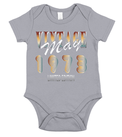 May 1973 limited edition vintage birth year Short Sleeve Baby One-Piece