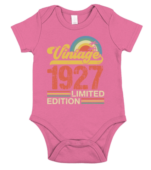 Retro Vintage 1927 Limited Edition Short Sleeve Baby One-Piece