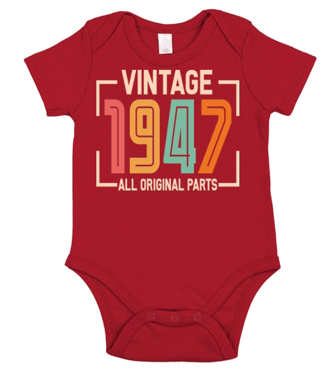 Vintage 1947 All Original Parts Short Sleeve Baby One-Piece