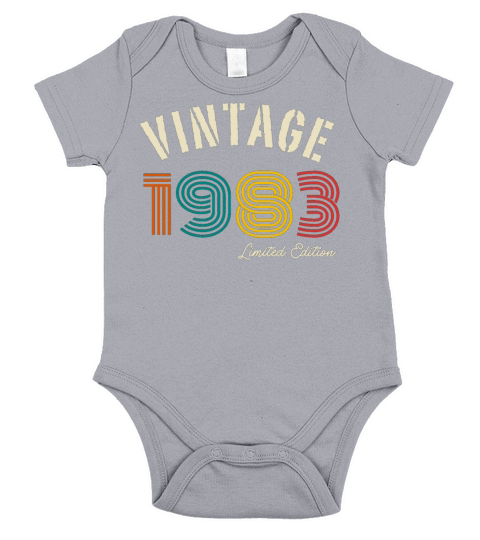 Vintage 1983 40th Birthday Short Sleeve Baby One-Piece