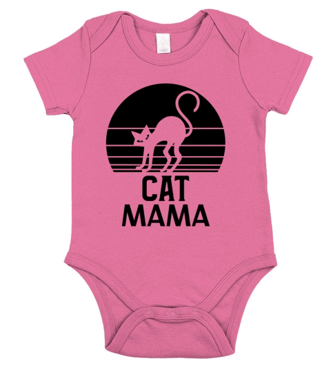 Vintage 80s Cat Mom Tee Retro Distressed Shirt Short Sleeve Baby One-Piece